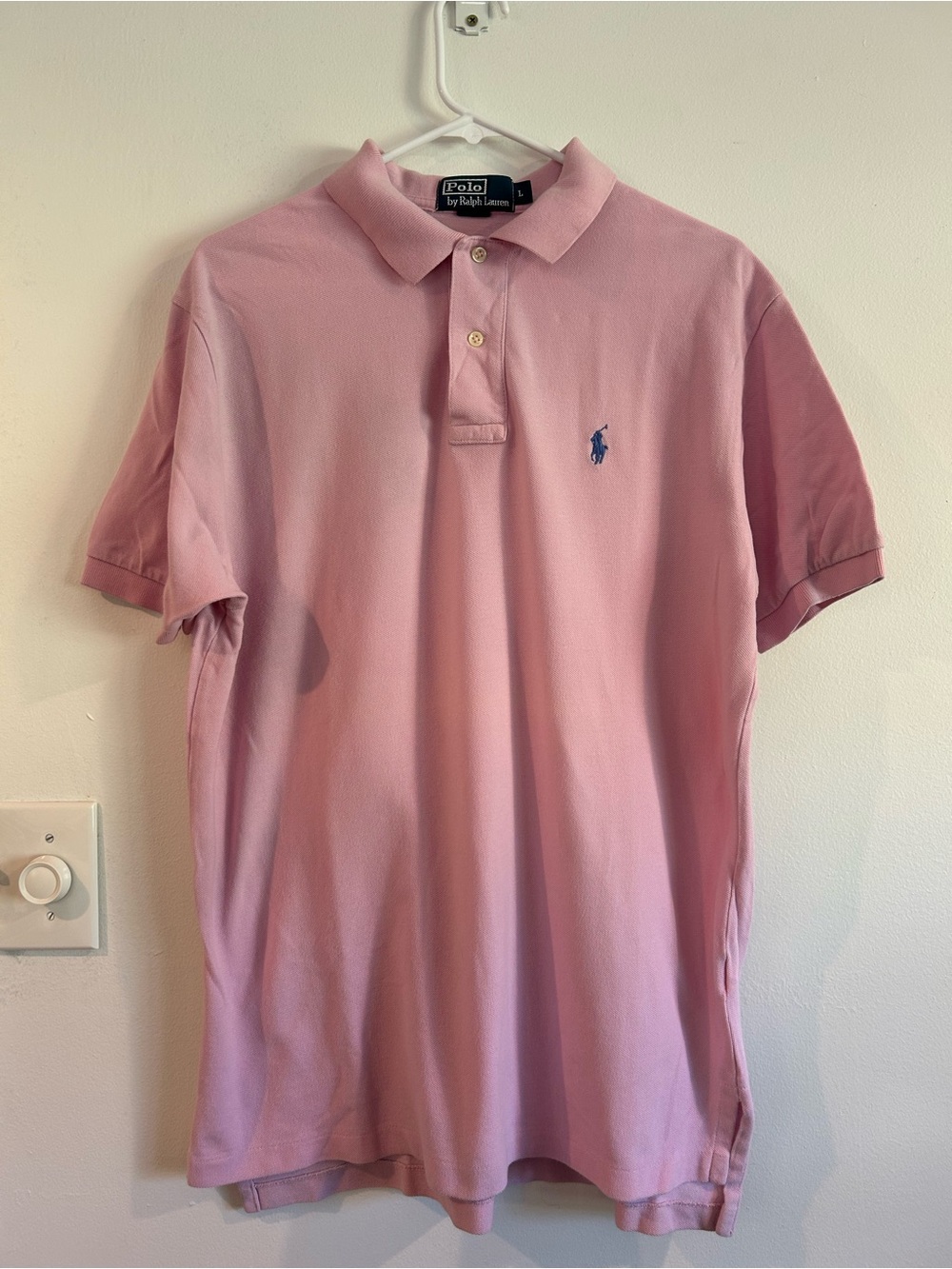 Polo by Ralph Lauren Light Pink Polo Shirt with Navy Pony